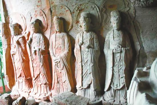 妙高山摩崖造像将重焕青春 抢救性保护工程本月底完工