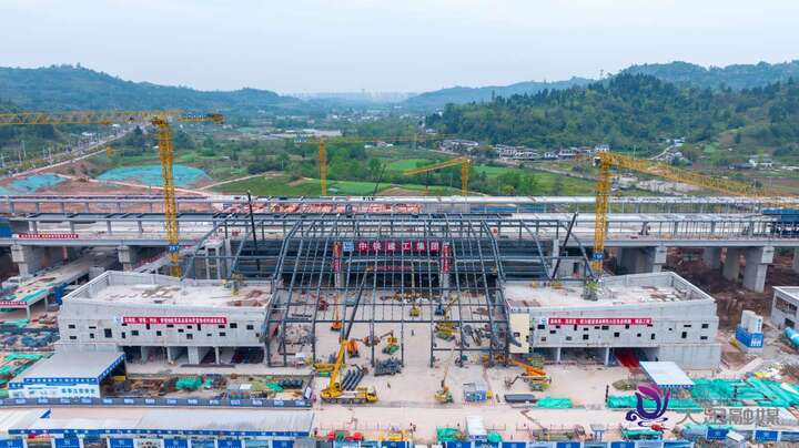 重大进展！成渝中线高铁大足段架梁收官，大足石刻站预计年内完工