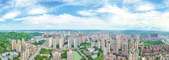 朵朵白云妆点美丽大足